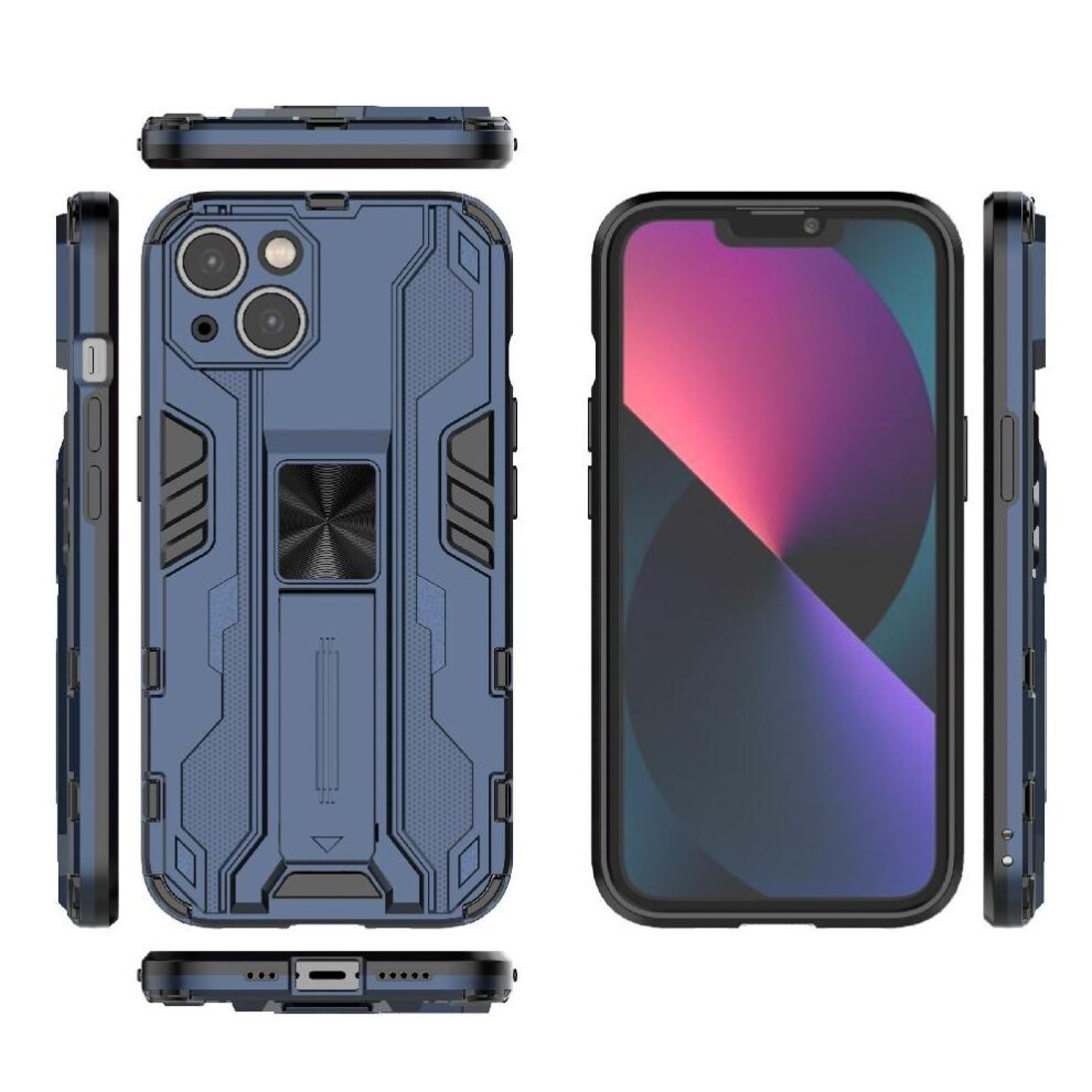 (Blue) Case For Iphone 13 Shockproof Strong Magnetic Attraction Anti-Scratch Protective Cover Kickstand Blue 764563728695