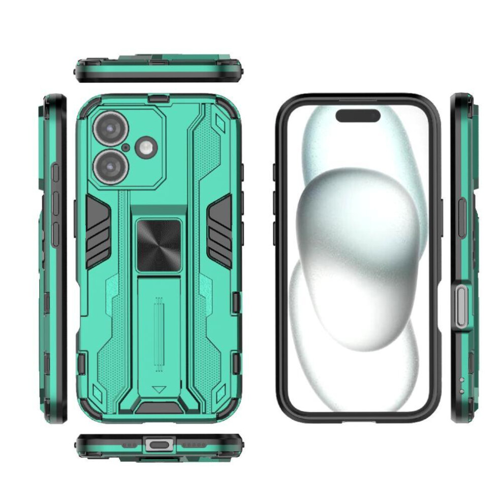 (Green) Case For Iphone 16 Kickstand Shockproof Strong Magnetic Attraction Anti-Scratch Protective Cover Green 764563729395