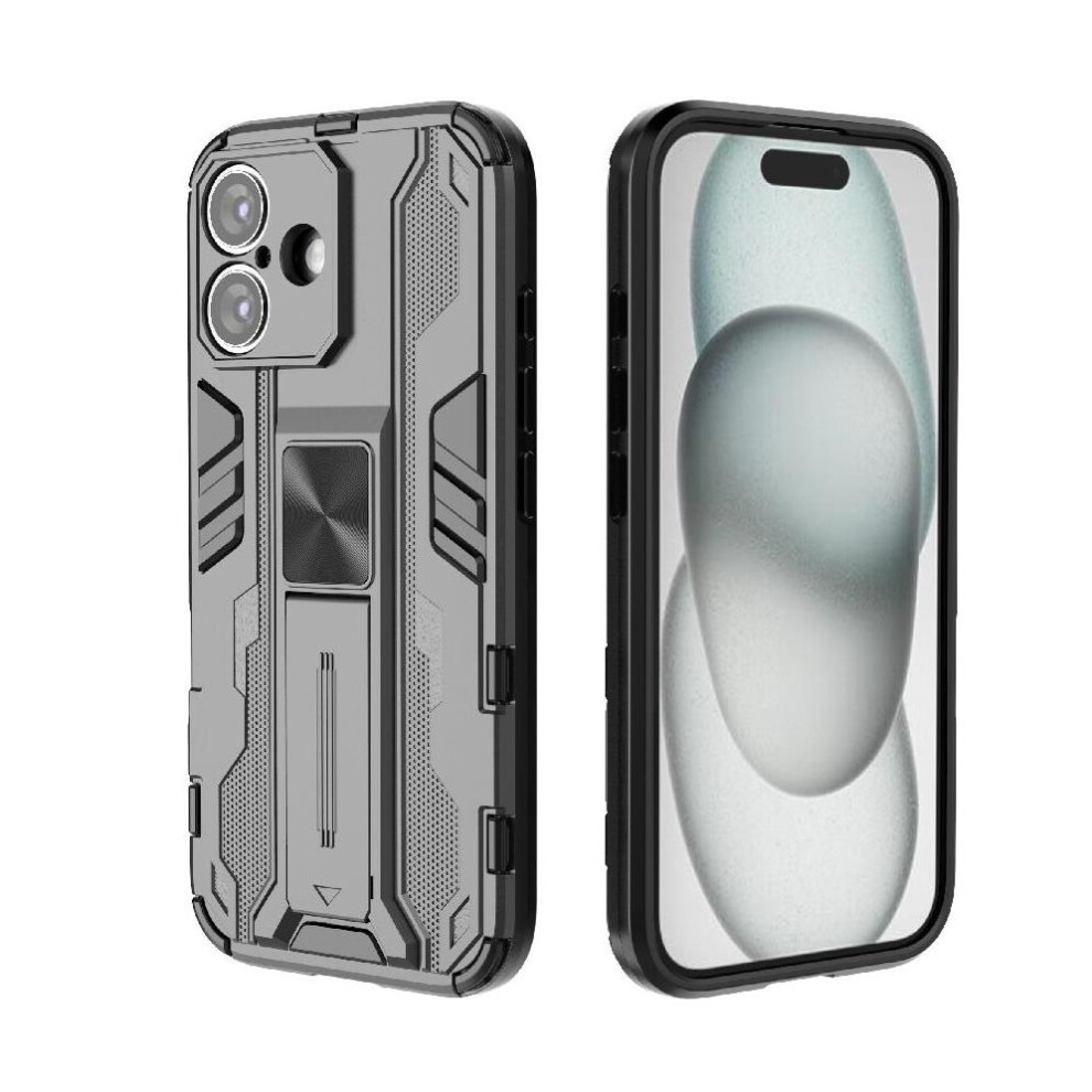 (Black) Case For Iphone 16 Kickstand Shockproof Strong Magnetic Attraction Anti-Scratch Protective Cover Black 764563729432