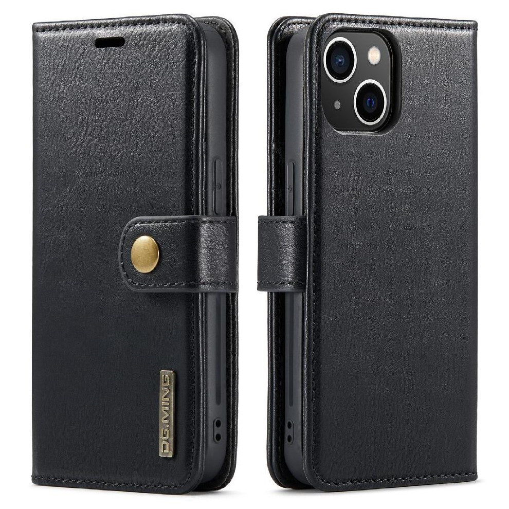 (Black) Detachable Wallet Case For Iphone 13 Protective Card Slots Flip Kickstand Magnetic Pu Leather Black 764563729951
