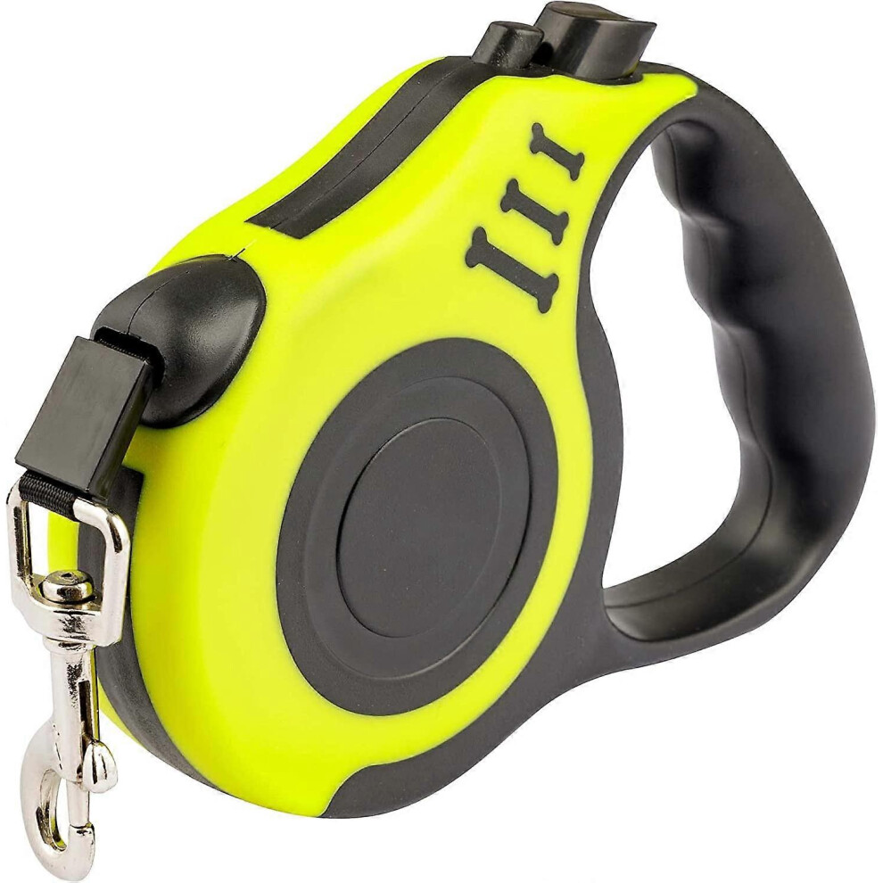 (As Show, One Size) 5 Meter Retractable Dog Leash With Comfort Handle, Flexible Leash For Small, Medium, Large Dogs, Retractable Leash For Walking And Yellow