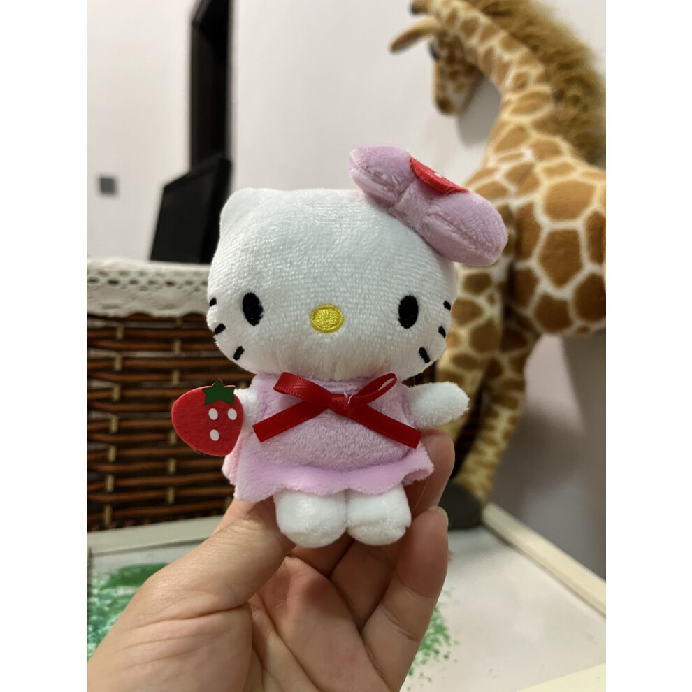 (Strawberry)Colgante MuñEca De Peluche Sanrio Hello Kitty Sirena Surf NatacióN CíRculo Piel Negra-image