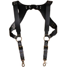 (Light Brown, One size) PU Halters Body Chain for Rock and Roll Role Play Party Punk Halters Belts Body Chain Harness for Club Bar Black
