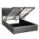 (150x200 cm) Upholstered Bed Frame with Hydraulic Storage, Grey 9