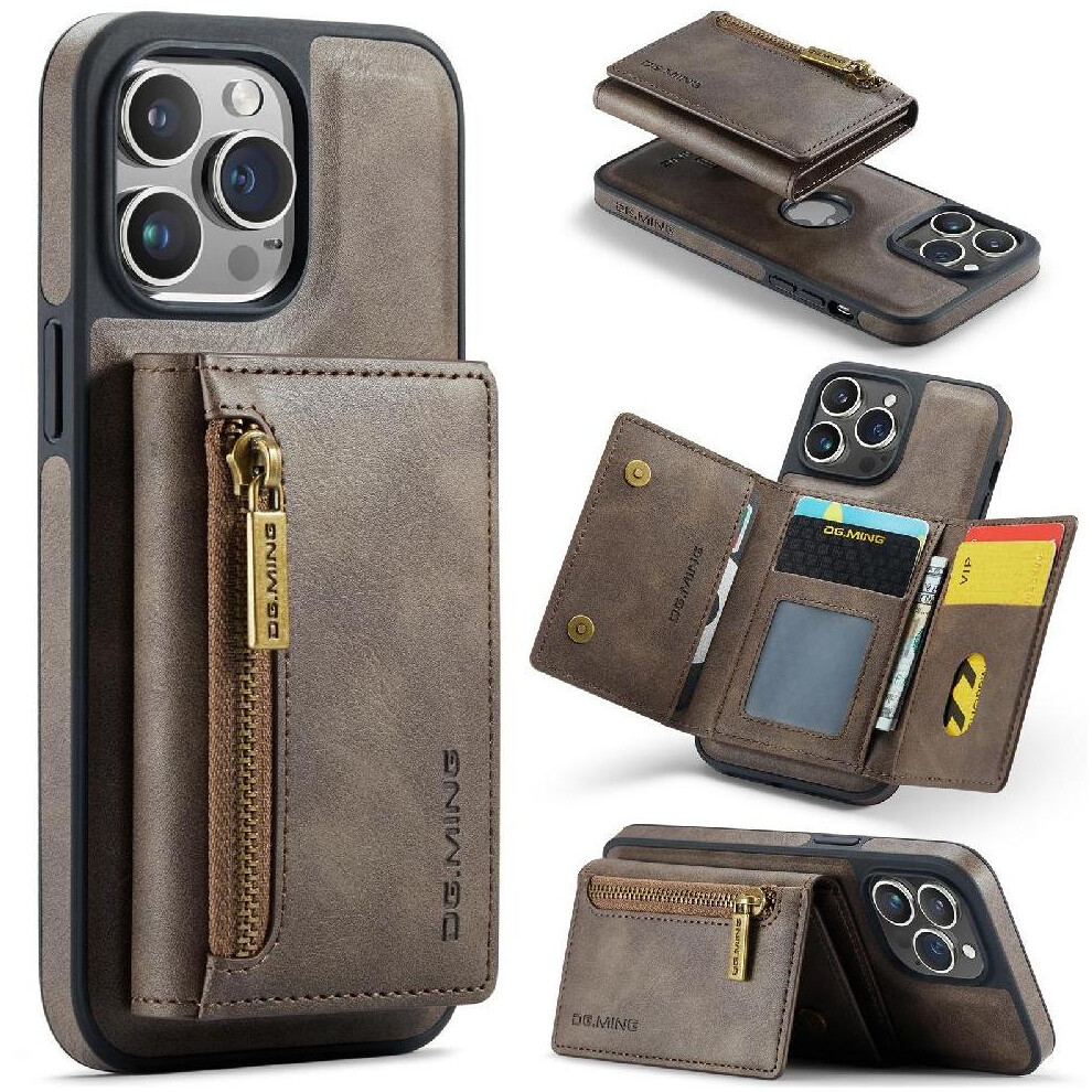 (Khaki ) Wallet Case For Iphone 16 Pro Max Rfid Blocking Wireless Charging Pu Leather Detachable Magnetic 764563735051