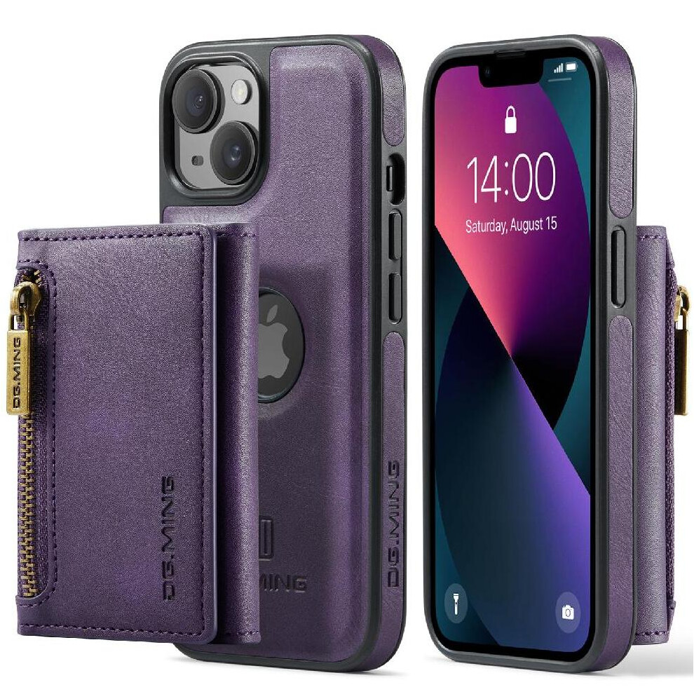 (Purple) Wallet Case For Iphone 13 Rfid Blocking Wireless Charging Detachable Magnetic Pu Leather Purple 764563735273