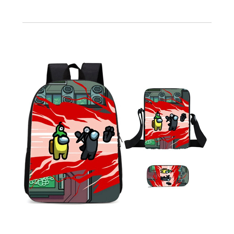 (Style S, Backpack) Among Us Game Anime Themed Backpack - 3 Piece Set Including Backpack, Crossbody Bag and Pencil Case-image-OPC-PHQKMM7-NEW