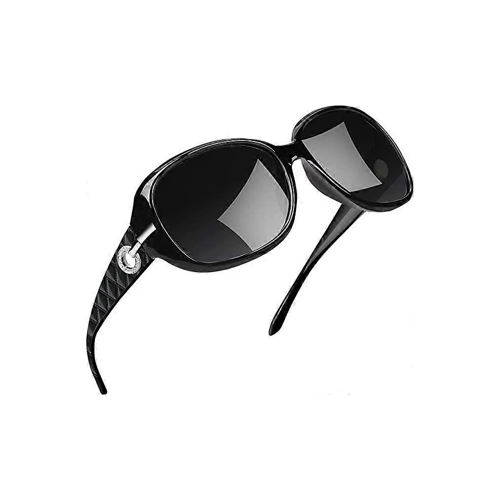 (As show, One size) Polarized Women Sunglasses Fashionable Oversized Glasses and Big Frame Classic Sun Glasses