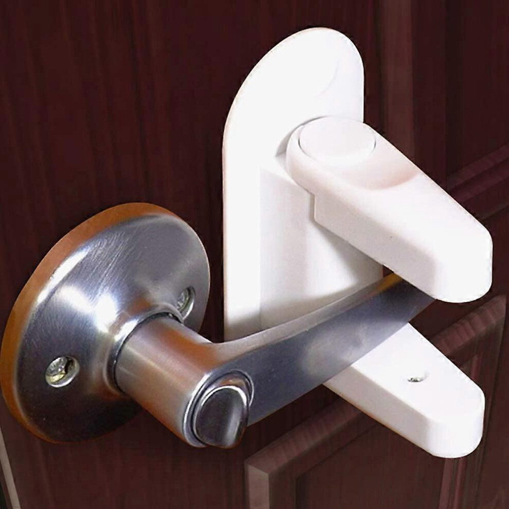 (As show, One size) Child Safety Locks (4 Pcs) Baby Safety Lock Door Stopper with 3M VHB Adhesive - Anti-Lock Child Safety LocksWhite