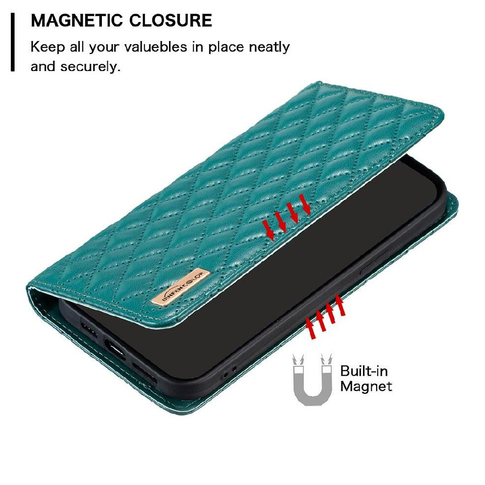 (Green) Flip Case For Iphone 13 Shockproof Card Slots Holder Full Protection Magnetic Closure Wallet Green 764563736508