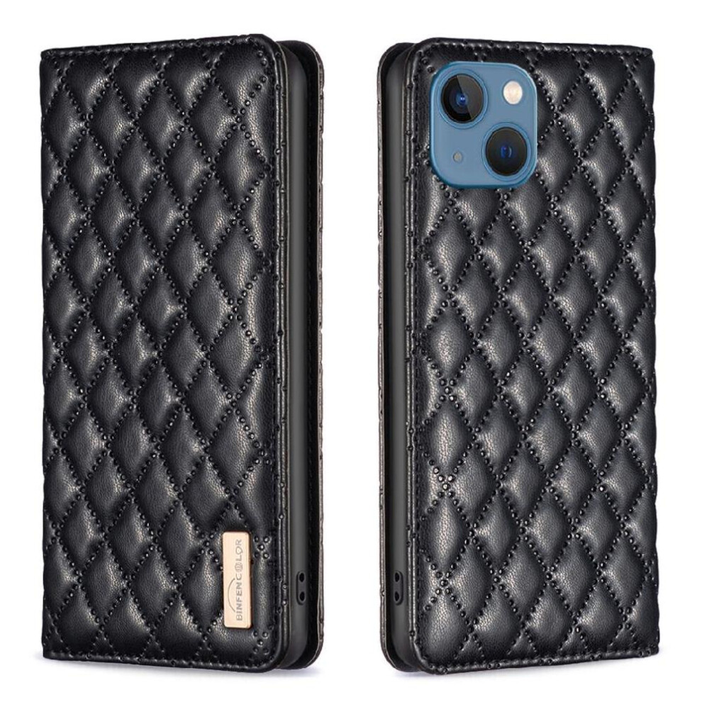 (Black) Flip Case For Iphone 13 Shockproof Card Slots Holder Full Protection Magnetic Closure Wallet Black 764563736539