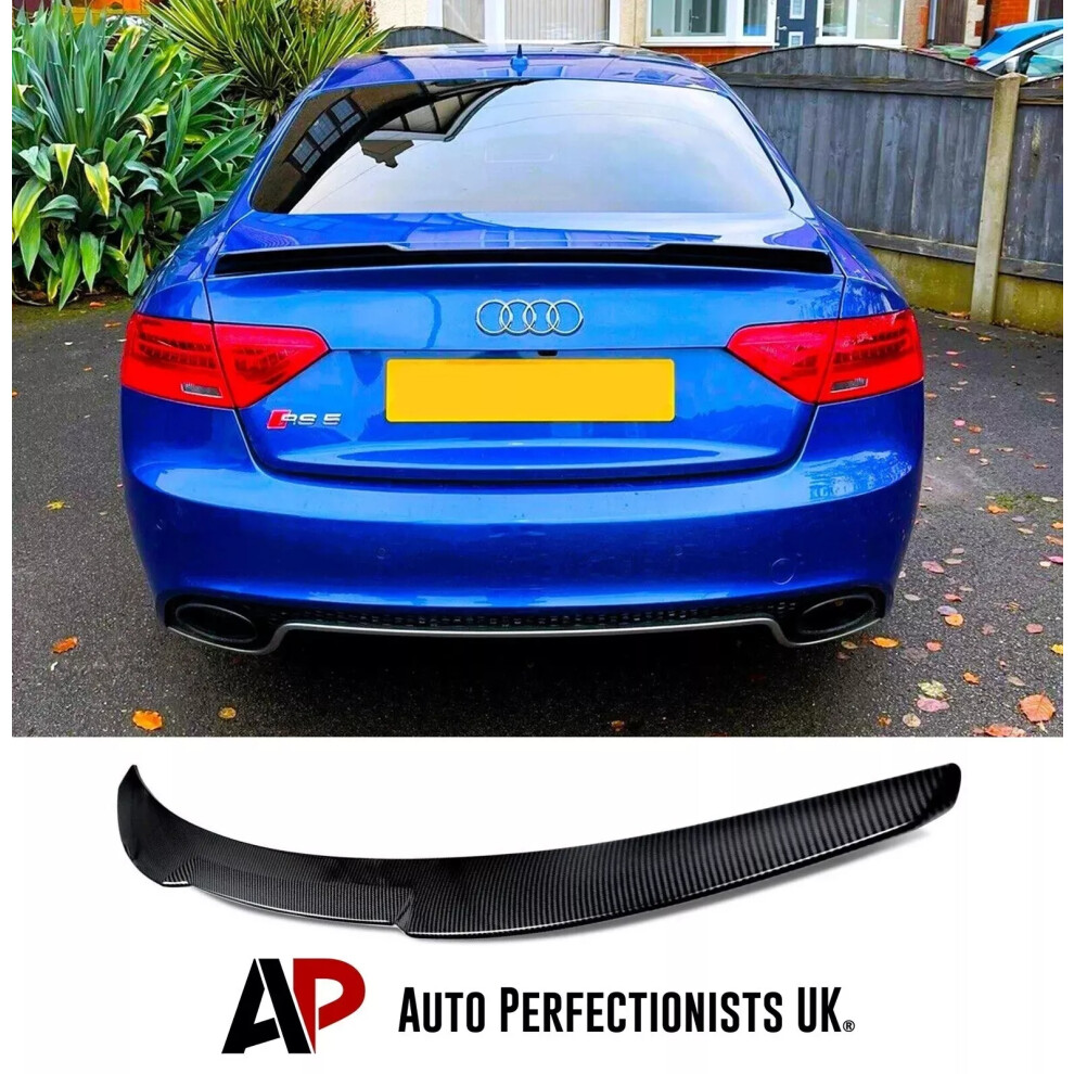 For Audi A5 S5 Rs5 B8 8T8 Sportback 4Dr Carbon Fibre Spoiler Lip Wing 9-16 5061072661693