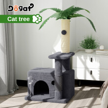 ( Dark Grey) 90cm Cat Tree Cat Tower Leaf Cat Scratching Post And Apartment Ladder