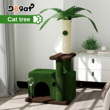 (green and brown) 90cm Cat Tree Cat Tower Leaf Cat Scratching Post And Apartment Ladder