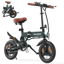 ESKUTE F200 Folding Electric Bike, 250W Motor, 7.8AH Battery, Green