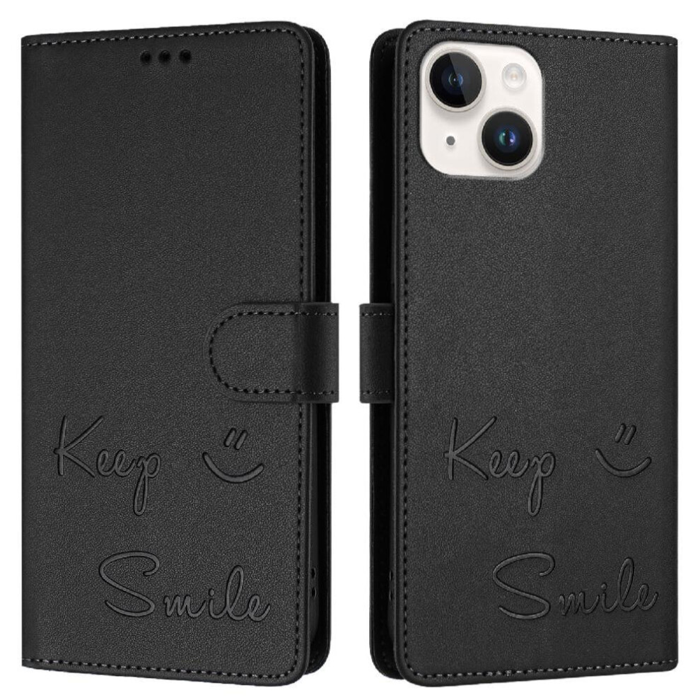 (Black) Case For Iphone 13 Mini Rfid Blocking Pu Leather Card Holder Wallet Flip Cover Black 764563739202