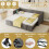 (Grey) Single Upholstered Daybed with Charging Station 8