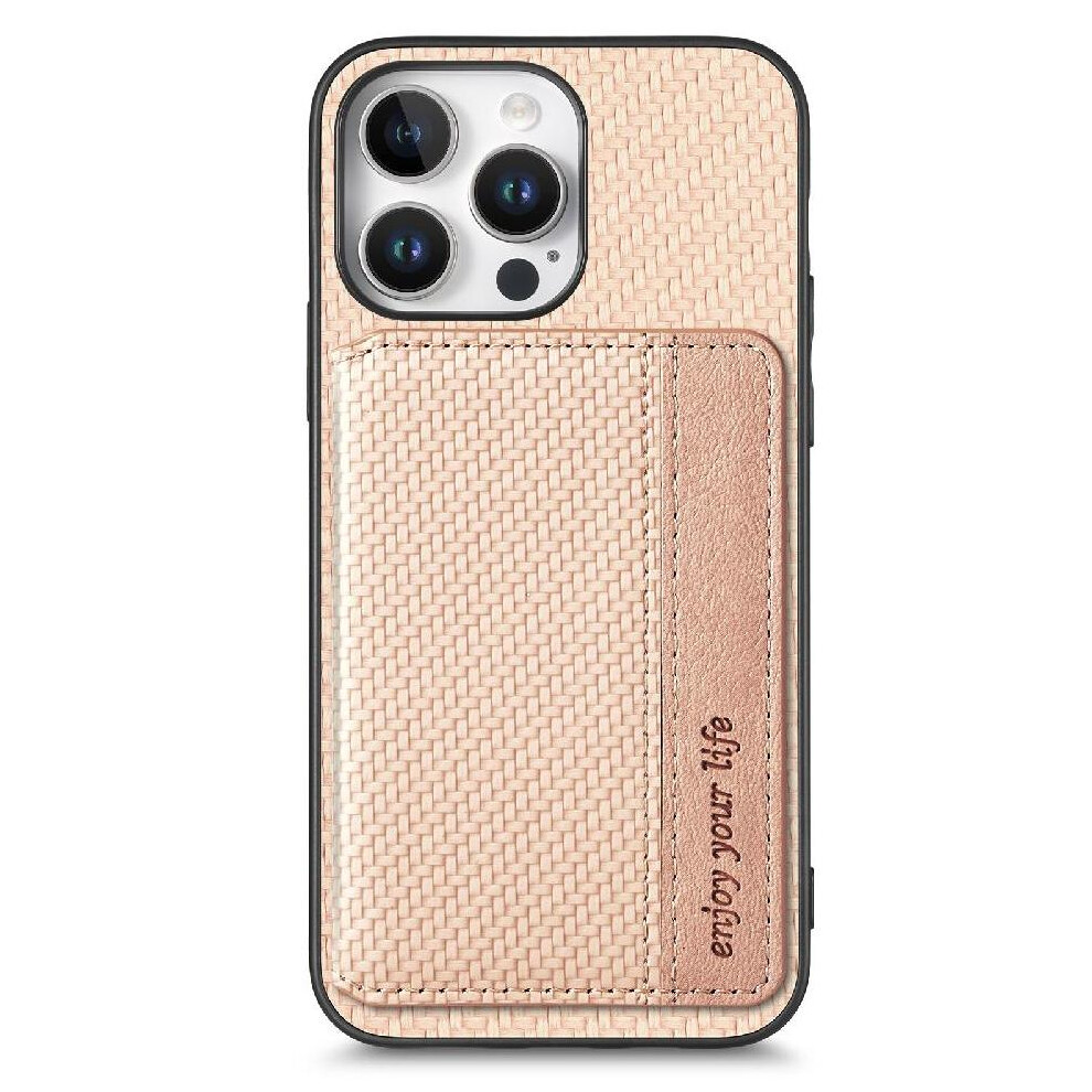Photos - Case   for iphone 16 Pro Max Stand Function Complete Camera Safety Magnetic Card Holder Rfid Blocking(Khaki )