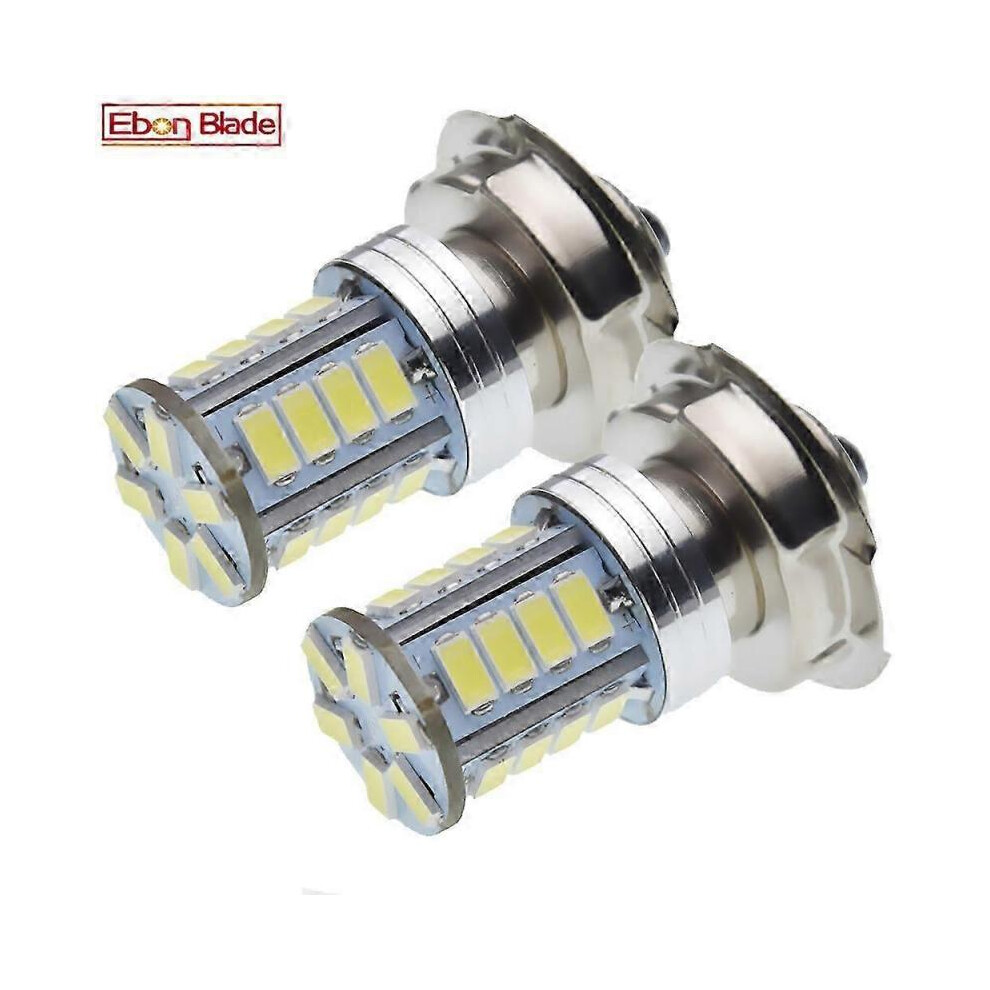 2pcs P26s Motorcycle Led Headlight 26smd Scooter Moped Bulb 6v 12v 24v 30v White Light 3.5w Atv Motor Motorbike Head Lamp 6000k