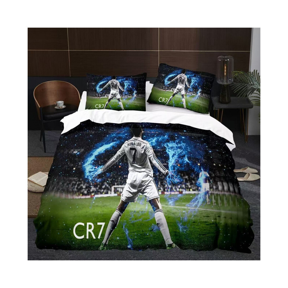 (HT16, 260*220) Three-piece set star player Spiderman series cartoon 3D digital printed bedding set with pillowcases-image-OPC-PHQKR6R-NEW