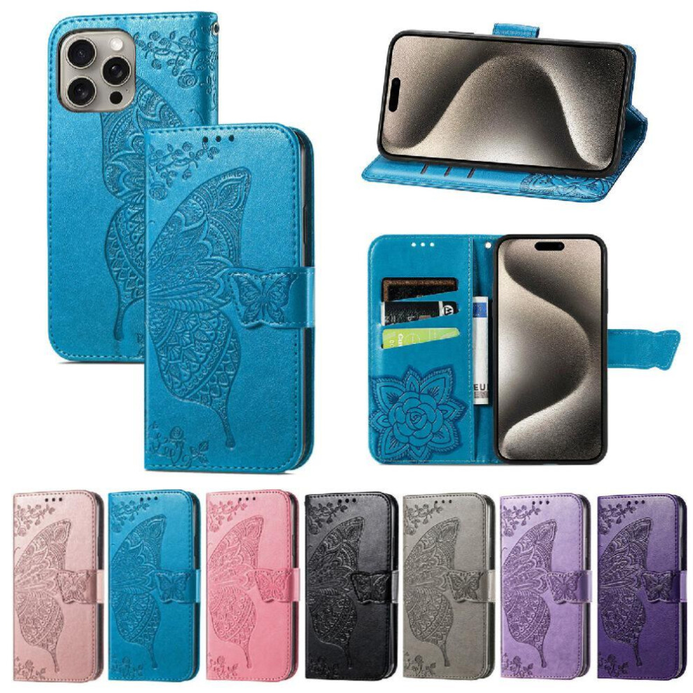 Photos - Case   for iphone 16 Pro Max Wing Business Multi-color Butterfly Wallet(Blue)