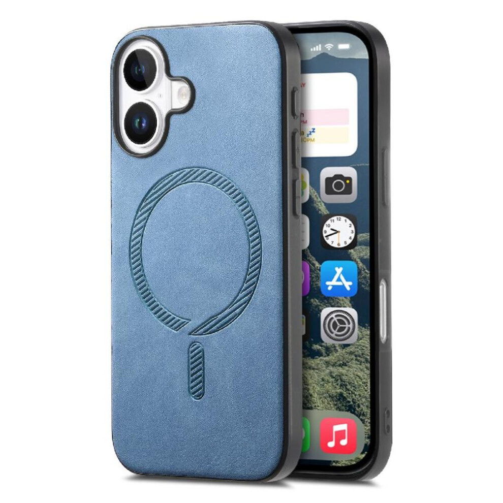 (Blue) Case For Iphone 16 Magsafe Car Mounts Lightweight Wireless Charging Slim Blue 764563742707