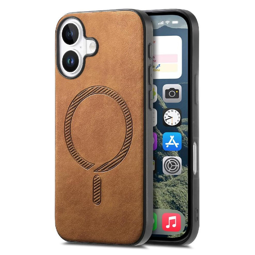 (Brown) Case For Iphone 16 Magsafe Car Mounts Lightweight Wireless Charging Slim Brown 764563742677