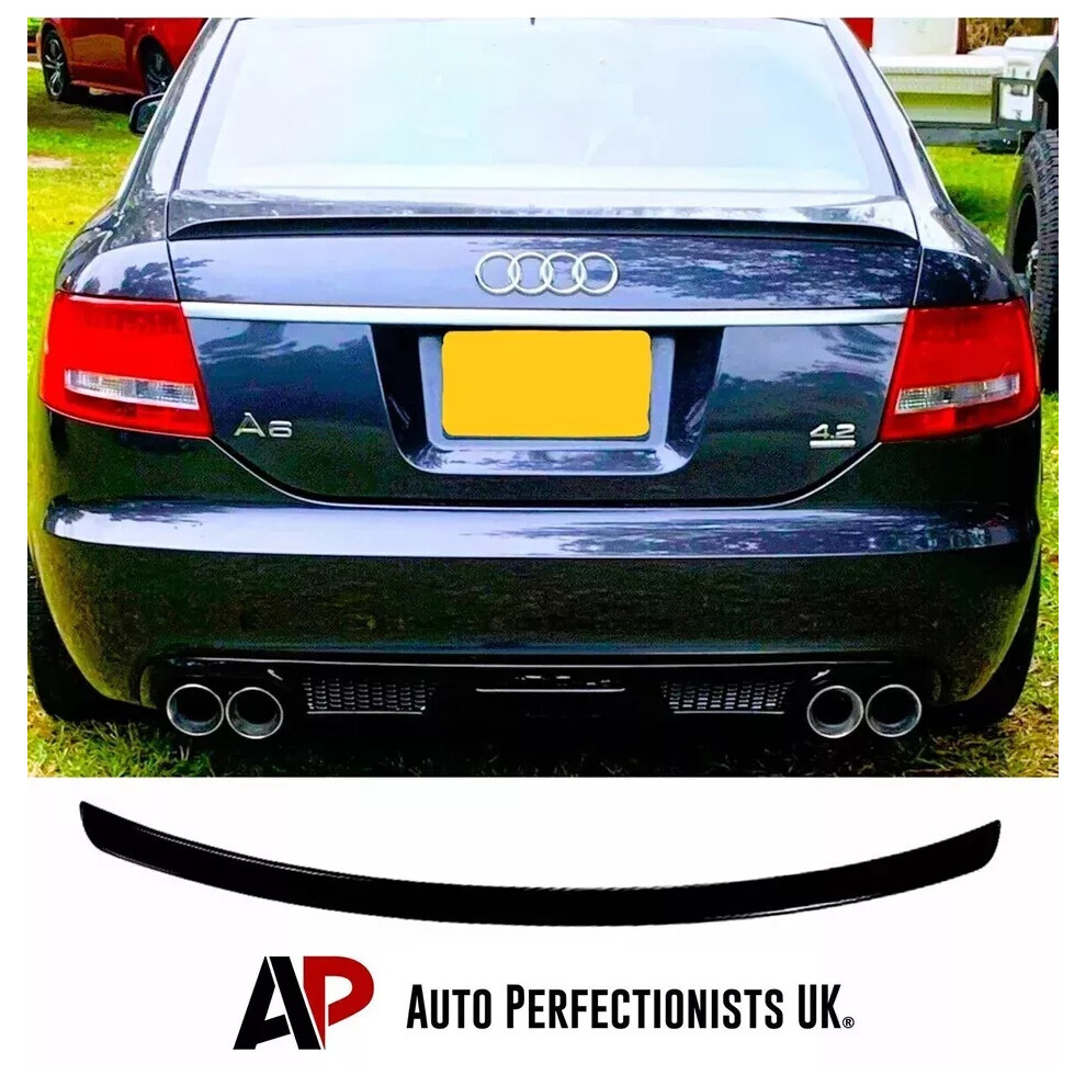 For Audi A6 S6 Rs6 C6 Saloon Gloss Boot Spoiler Trunk Wing 2004-2011 Black 5061072663734