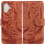 (Brown) Flip Case for iphone 16 Leather Wallet Embossed Cute Tiger Kickstand Protective 1