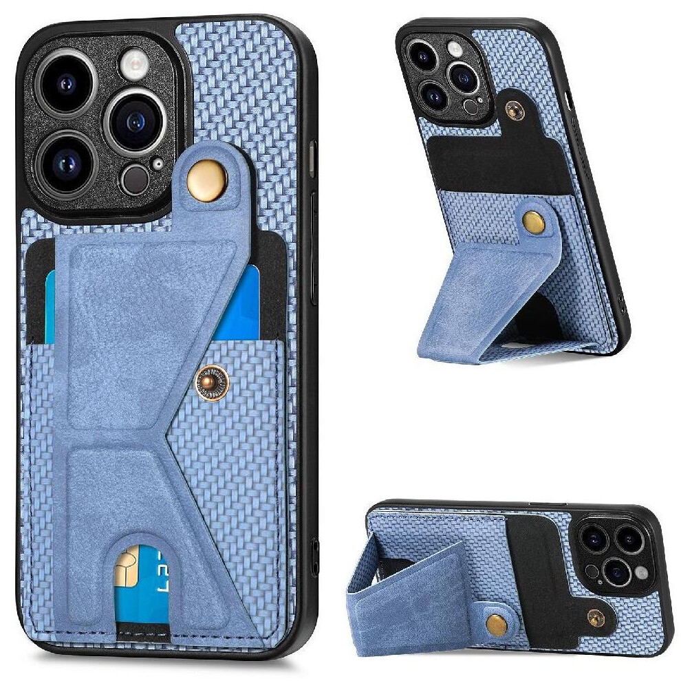 (Blue) Case For Iphone 13 Pro Stand Function Cardholder Magnetic Design Bracket Blue 764563746538