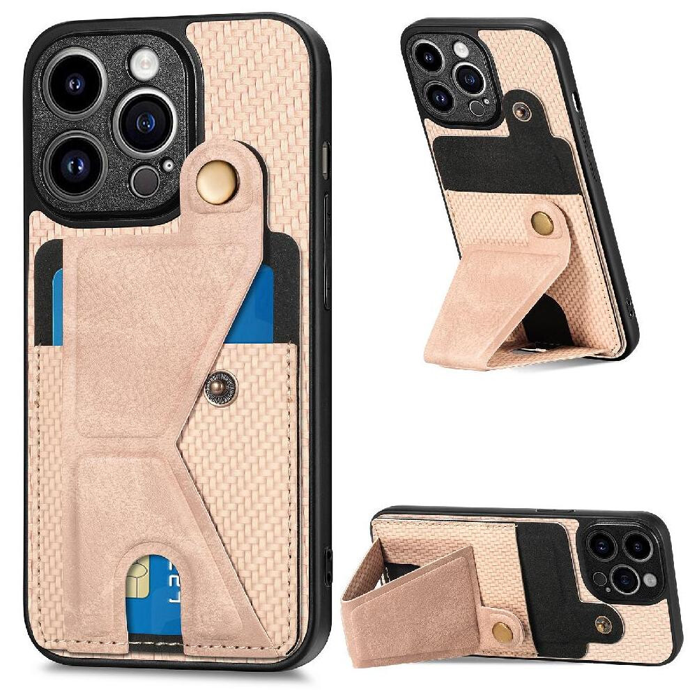 (Creamy ) Case For Iphone 13 Pro Stand Function Cardholder Magnetic Design Bracket White 764563746569