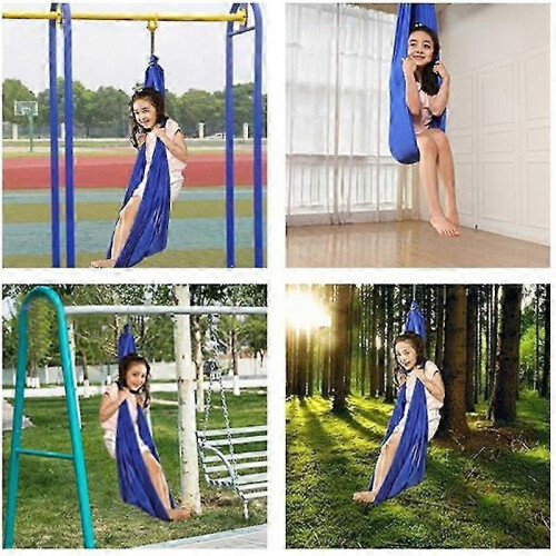 (Wine Red Not Fixed Disk,100x280CM)Snuggle Swing For Kid With Special Needs Adjustable Elastic Cuddle Up Hammock Chairtoy For 1