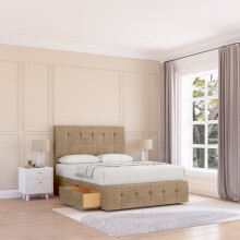 (Super King, Silver) Cambridge Naples Divan Bed Base ,No Drawers, 12" Footboard & 26" Struts Headboard