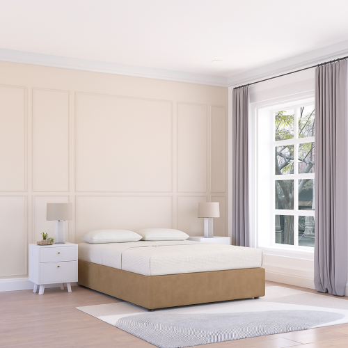 (Single, Light Grey) Manhattan Naples Divan Bed Base ,No Drawers & 26" Struts Headboard 1