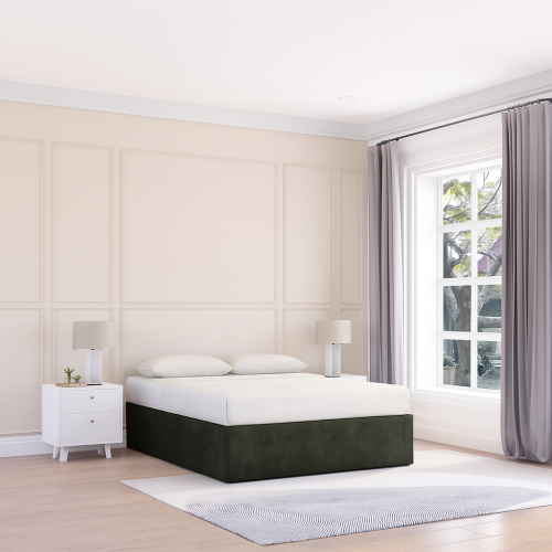 (Small Single, Dark Grey) Watson Dumfries Divan Bed Base ,No Drawers, 12" Footboard & 26" Struts Headboard 1