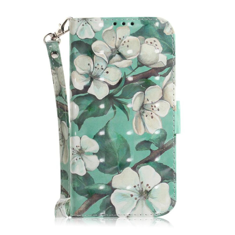 (C11 ) 3D Painted Protective Case For Iphone 13 Card Slots Wallet Magnetic Closure Pu Leather Lanyard 764563748839