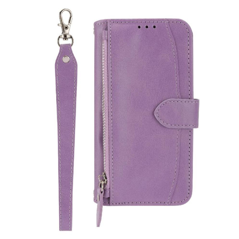 (Purple) Flip Case For Iphone 16 Pu Leather Magnetic Closure Card Holder Anti Scratch Kickstand Purple 764563749096