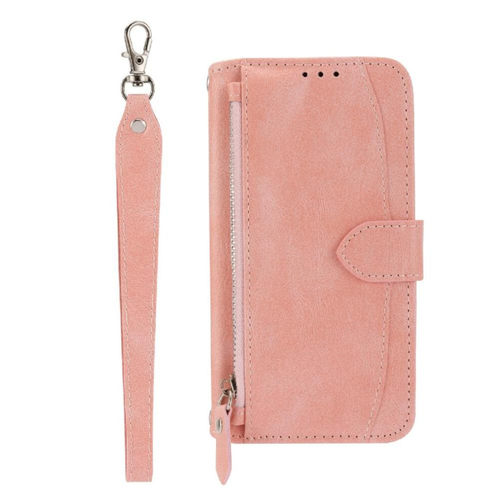 (Pink) Flip Case For Iphone 16 Pu Leather Magnetic Closure Card Holder Anti Scratch Kickstand Pink 764563749072