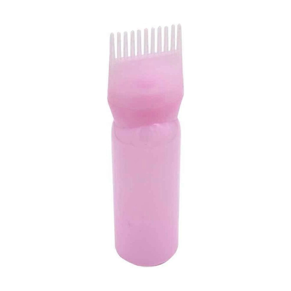 (As show, One size) New Hair Color Oil Treatment Cream Shampoo Bottle 120ML Dispenser Brush Applicator Pink