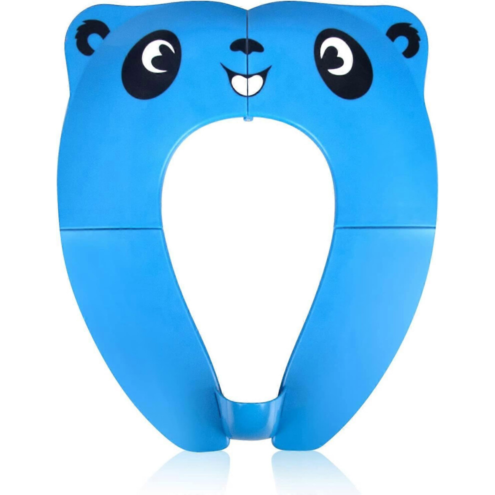 (As show, One size) Baby Toilet Seat Reducer, Foldable Kids Toilet Seat, Baby Toilet Reducer Portable Toilet Seat for Boy and Girl with 8pcs Pads