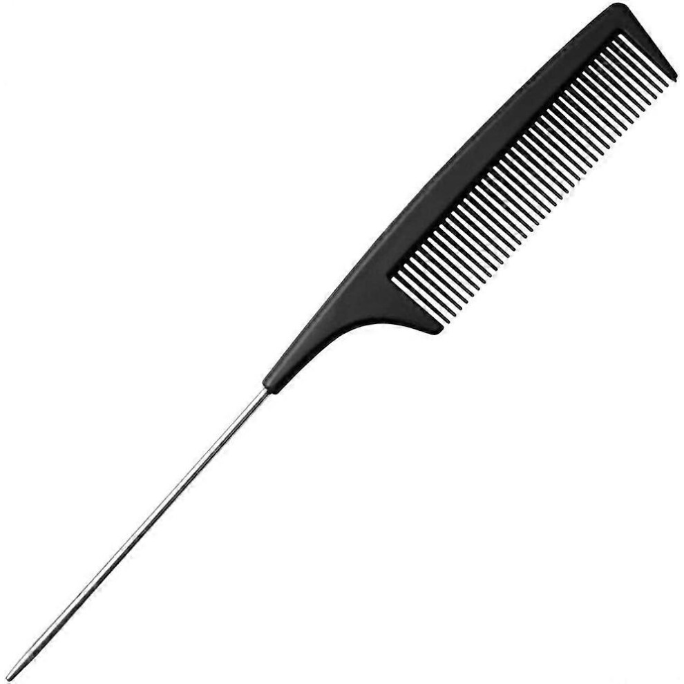 (As show, One size) Hair Comb, Carbon Fiber Tail Comb Professional Hair Cutting for Salon Hairdressing (Black, 1 pc)