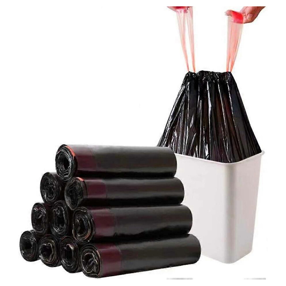 (As show, One size) Trash Bag is Easy to Use, Clean, Can be Used in Kitchen Garbage Bags and Indoor Garbage Bags, 15-20 Liters, Black, 120 Bags