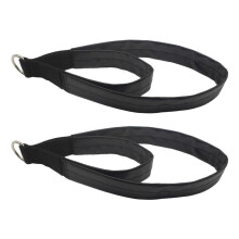 (As show, One size) 1 Pair Pilates Double Loops Straps Fitness D-Ring Straps Yoga Exercise Straps Stretch Exercise Band for Home Gym Workout