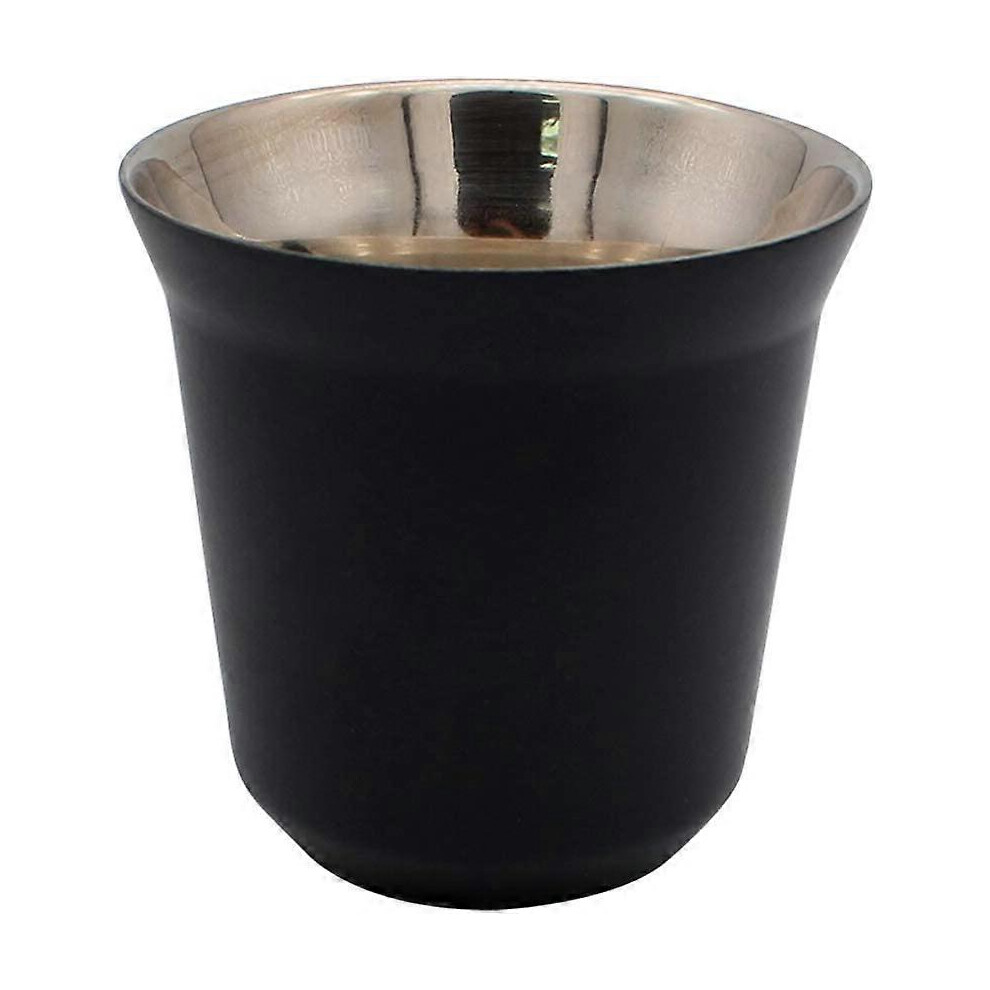 (As show, One size) Coffee Mug Espresso Cups Stainless Steel Double Wall Thermally Insulated Capsule Dark Blue