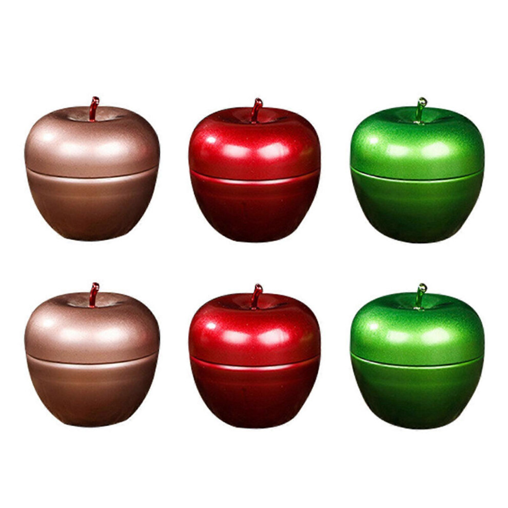 (As Show, One Size) Metal Tea Canisters Fruit Shaped Metal Tins With Lid Empty Tins Box Decorative Tinplate Bottle Christmas Decorations 8052607425429