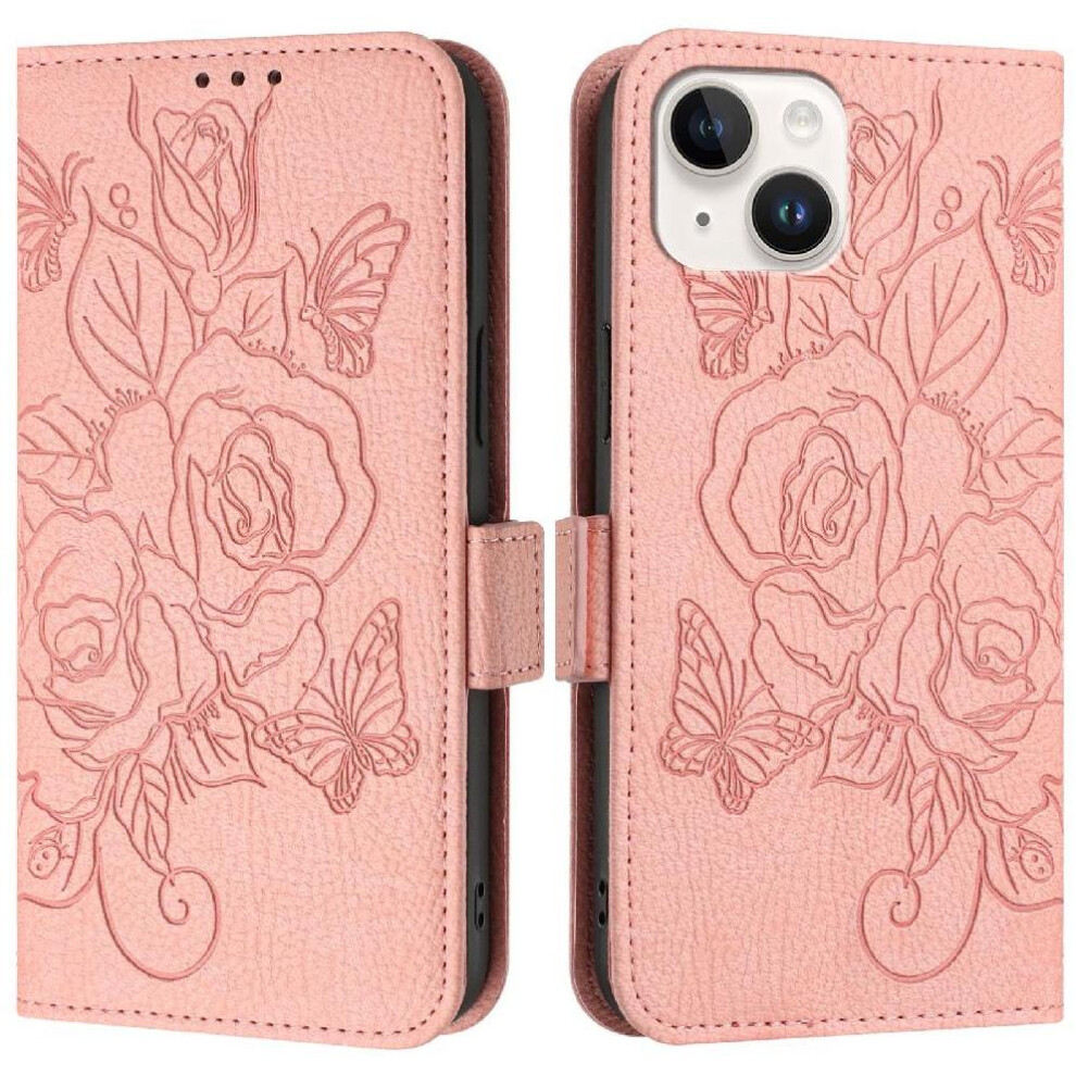(Pink) Case For Iphone 13 Mini With Credit Card Slot Pu Leather Magnetic Wallet Pink 764563751631