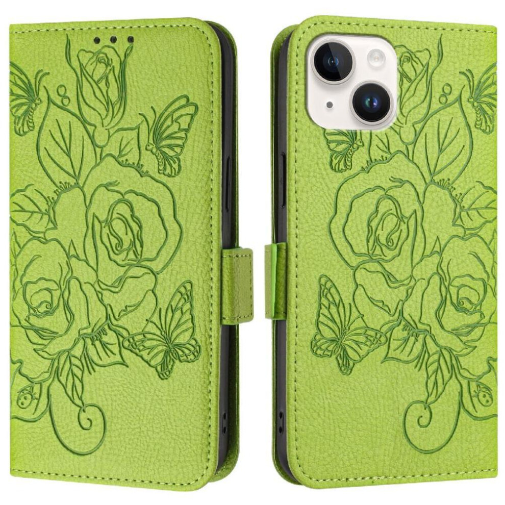 (Green) Case For Iphone 13 Pu Leather Magnetic Wallet With Credit Card Slot Green 764563751723
