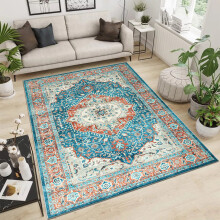 (160 x 230 cm, Blue Rust) Luxury Non Slip Rugs Large Livingroom Bedroom Carpets Bath & Door Mats