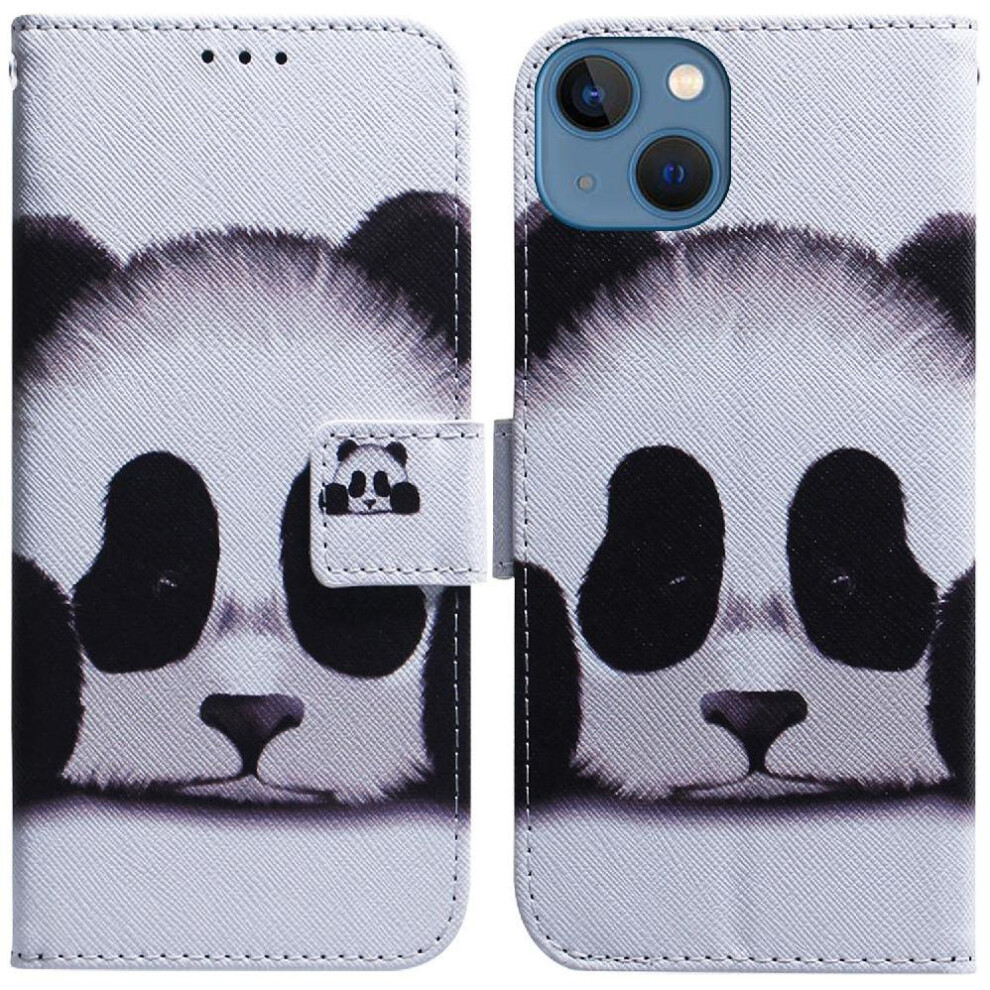 (C8 ) Flip Case For Iphone 13 Wallet Magnetic Closure Pu Leather Card Slots Painted 764563754946