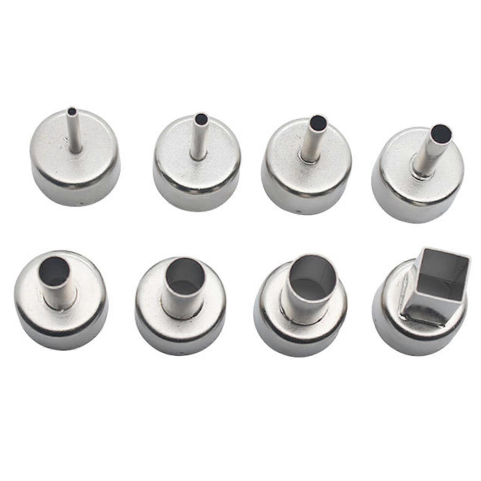 (As Show, One Size) 8Pcs Welding Machine Nozzles Replacement For 858D Soldering Stations Hot Air Welding Nozzle Heat Guns Power Tool 3-12Mm 8052607402413